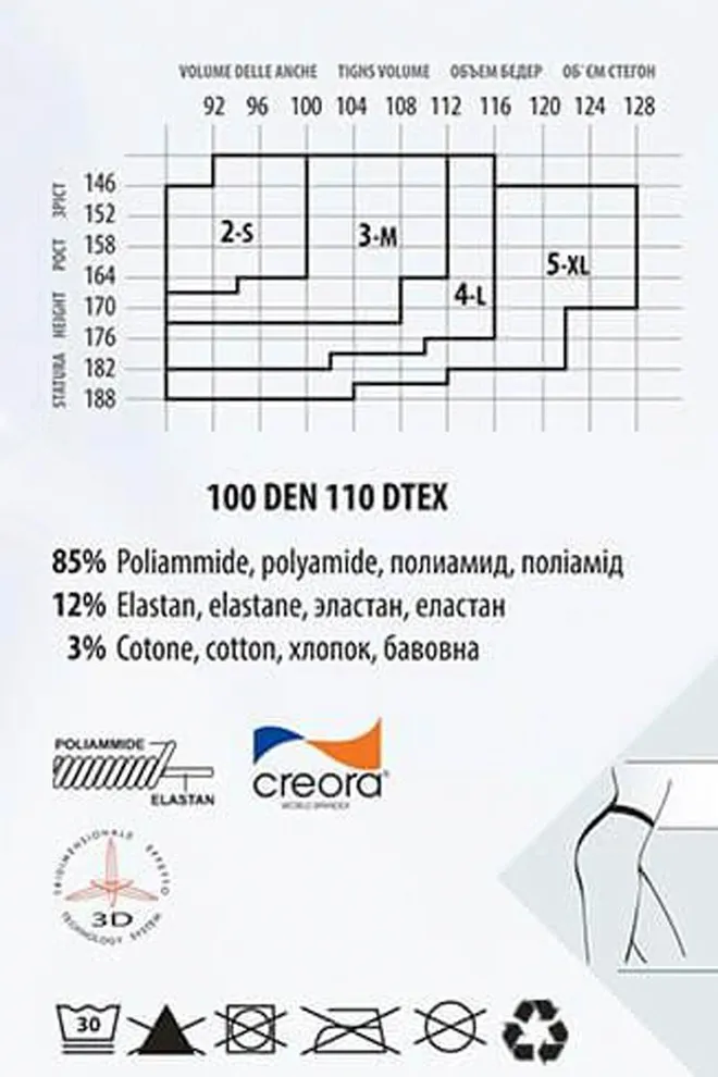 Теплі колготки з мікрофібри Blues 100 den Giulia (nero)