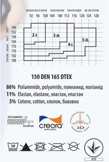 Теплі колготки з мікрофібри Blues 150 den Giulia (nero)