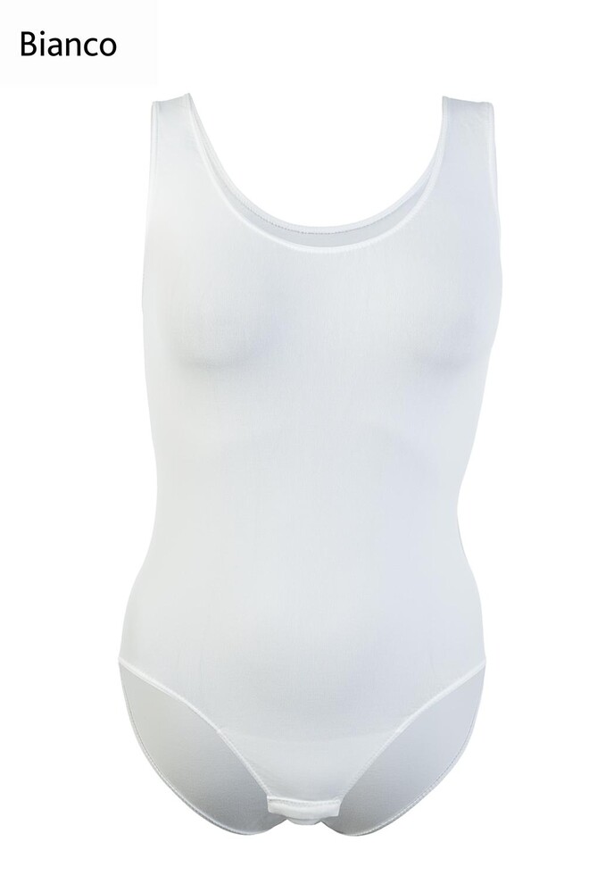 Безшовне боді Canotta scollo tondo Giulia (bianco)