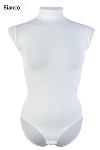 Боді с довгим рукавом Body dolcevita manica lunga Giulia (bianco)