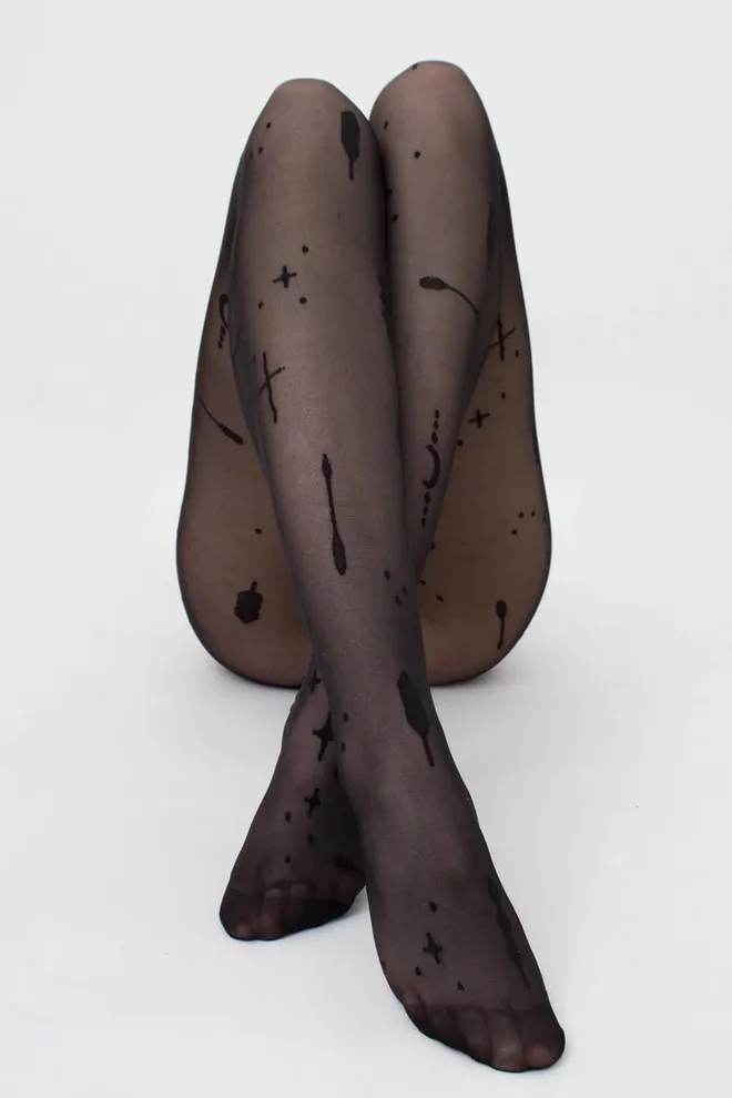 Колготки фантазійні з принтом Boho 40 den model 1 Giulia (nero)