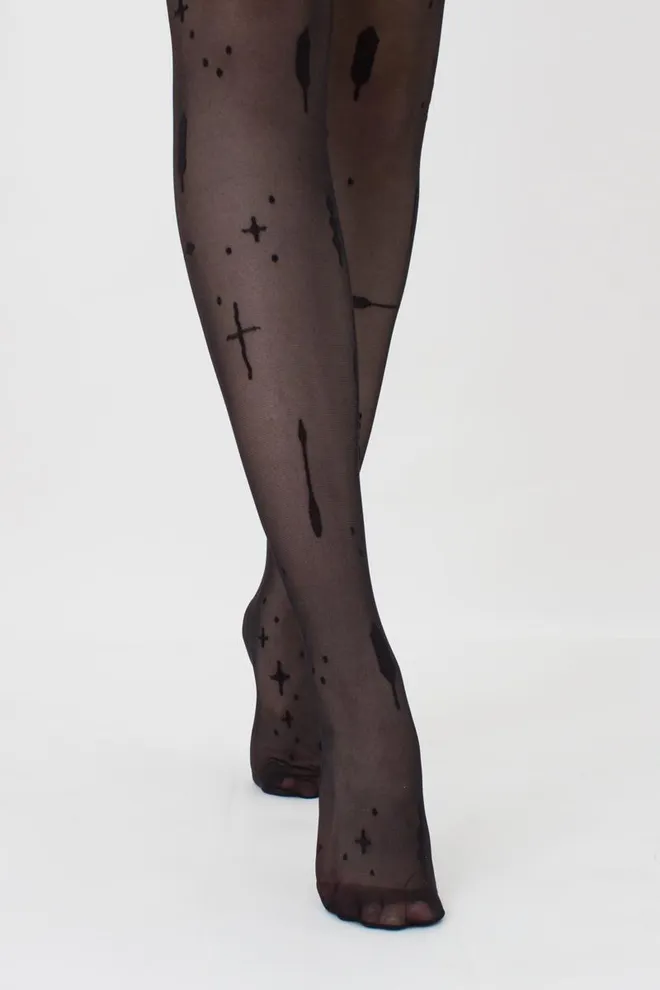 Колготки фантазійні з принтом Boho 40 den model 1 Giulia (nero)