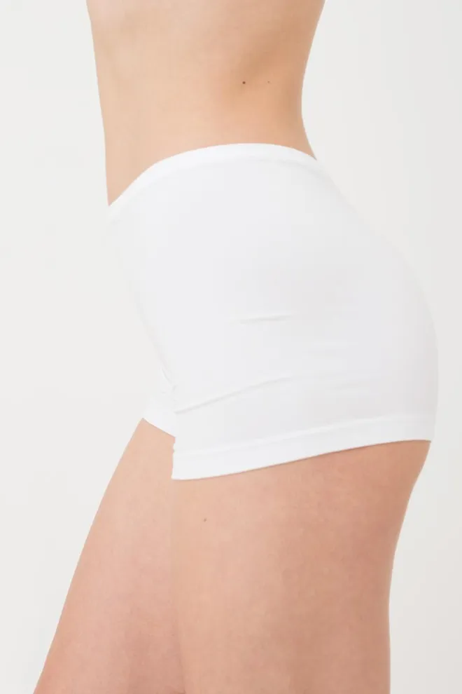 Женские бесшовные трусы-шорты Boxer Briefs Giulia (white), белый