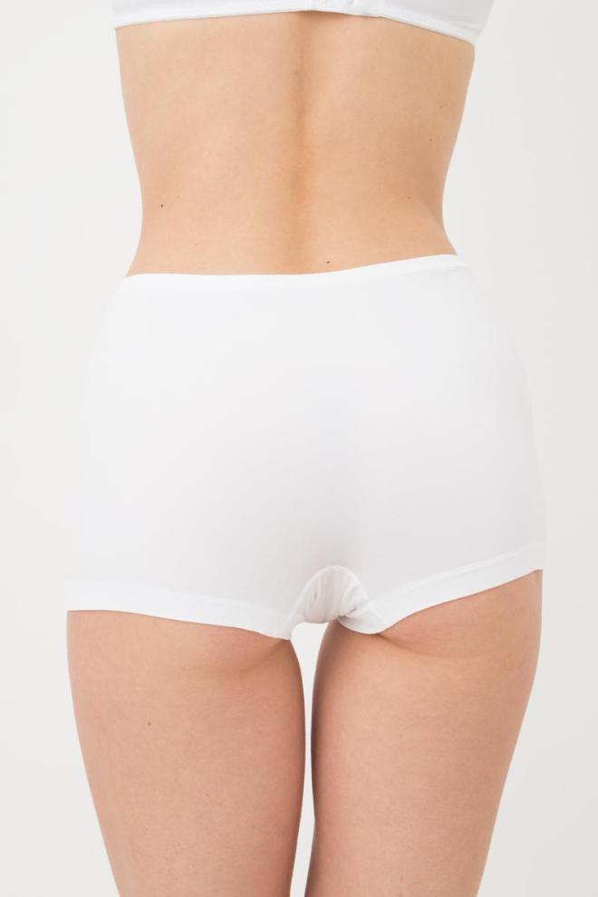 Женские бесшовные трусы-шорты Boxer Briefs Giulia (white), белый