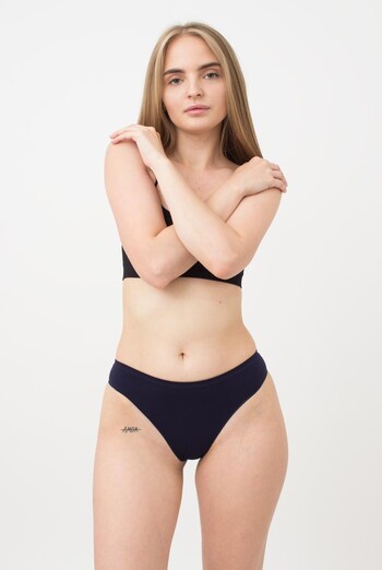 Жіночі безшовні труси бразиліана Brasilian briefs color Giulia (deep navy)