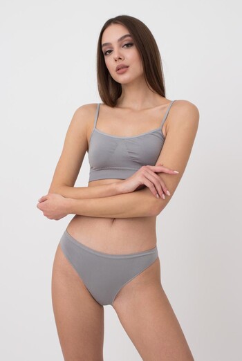 Жіночі безшовні труси бразиліана Brasilian briefs color Giulia (ultimate grey)
