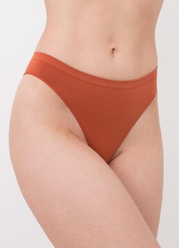 Женские бесшовные трусы бразилиана Brasilian briefs color Giulia (burnt sienna), оранжевый