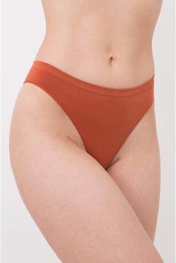 Женские бесшовные трусы бразилиана Brasilian briefs color Giulia (burnt sienna), оранжевый