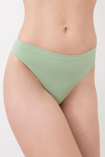 Жіночі безшовні труси бразиліана Brasilian briefs color Giulia (kohlrabi), зелений