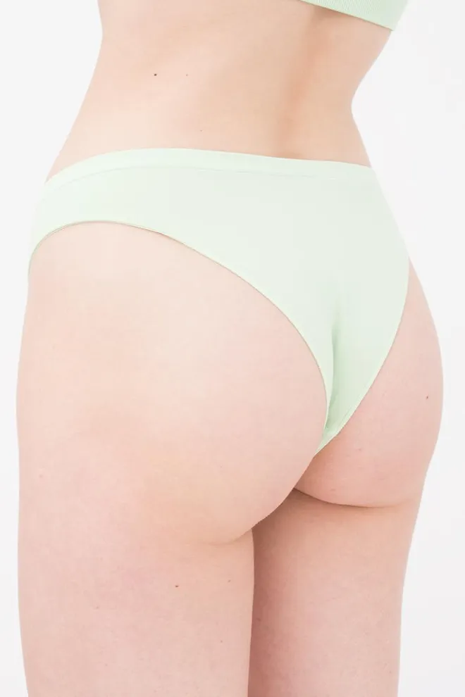 Жіночі безшовні труси бразиліана Brasilian briefs color Giulia (green ash)