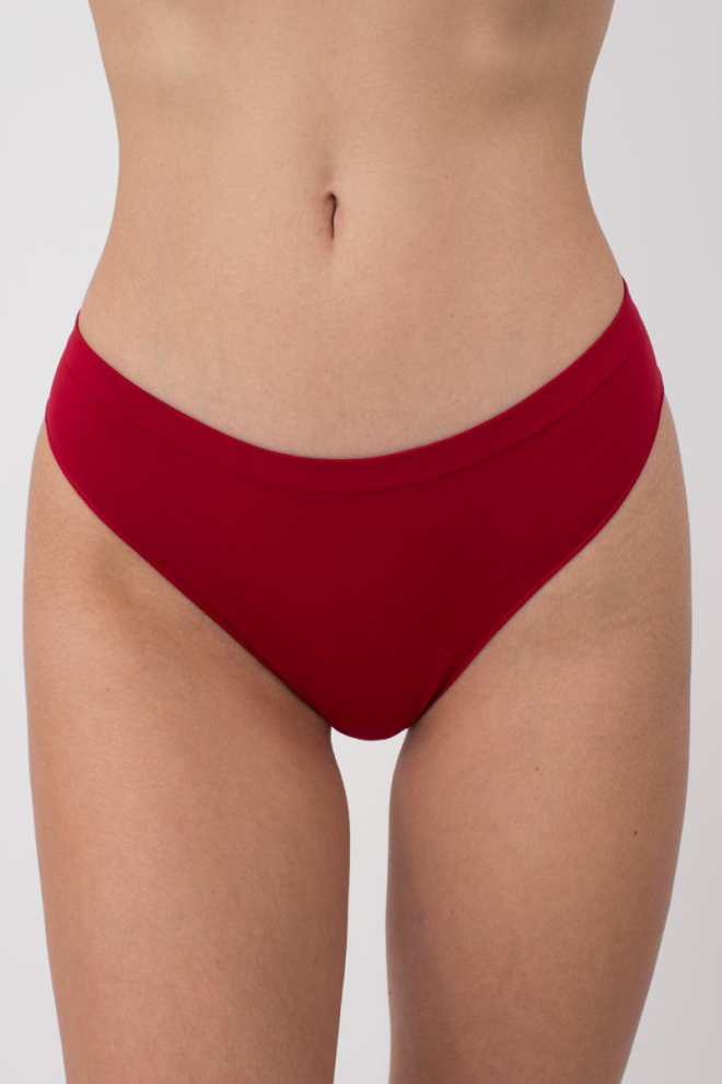 Жіночі безшовні труси бразиліана Brasilian briefs color Giulia (winery), бордовий