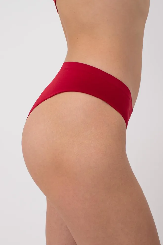 Жіночі безшовні труси бразиліана Brasilian briefs color Giulia (winery), бордовий