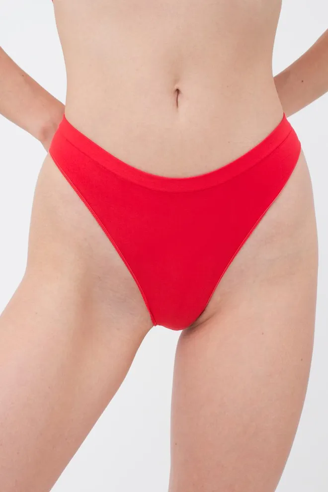 Жіночі безшовні труси бразиліана Brasilian briefs color Giulia (poinciana), червоний