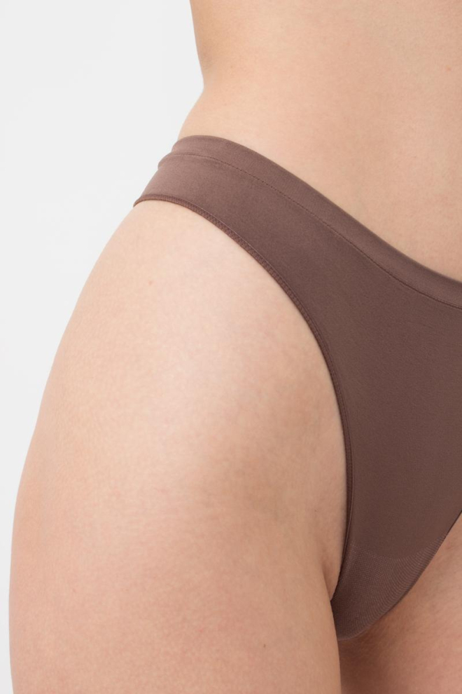 Жіночі безшовні труси бразиліана Brasilian briefs color Giulia (deep taupe), коричневий
