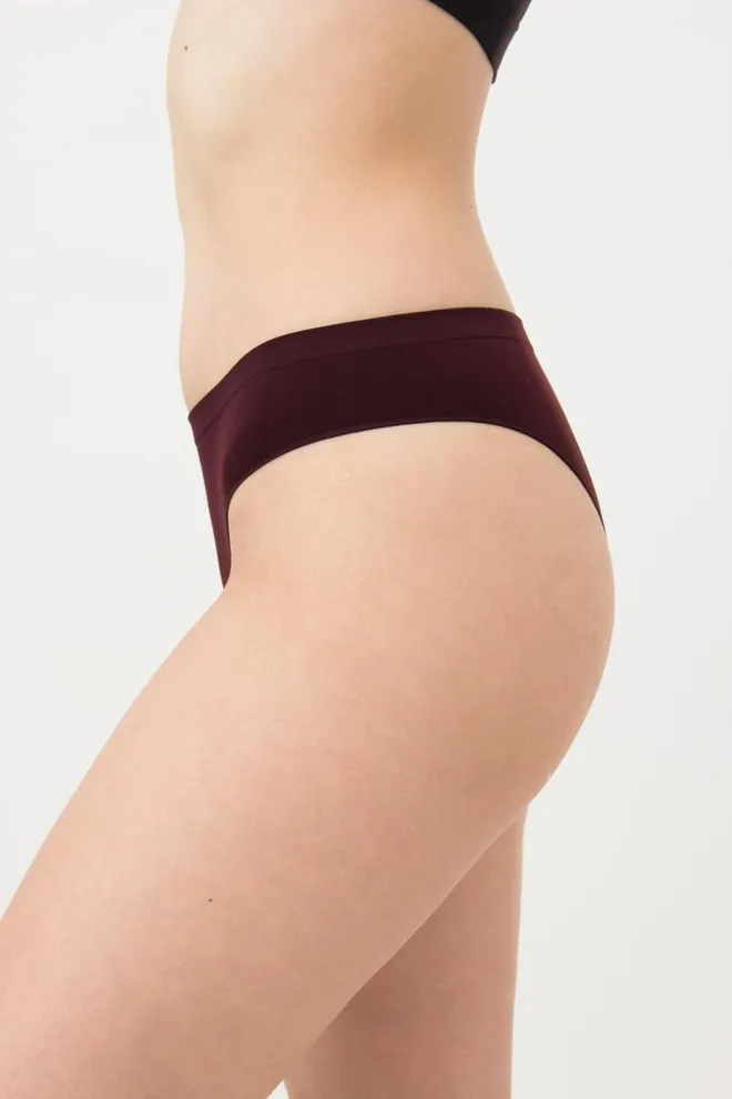 Жіночі безшовні труси бразиліана Brasilian briefs color Giulia (marsala)