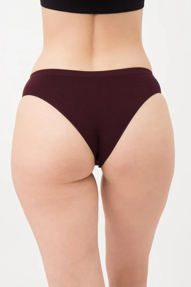 Жіночі безшовні труси бразиліана Brasilian briefs color Giulia (marsala)