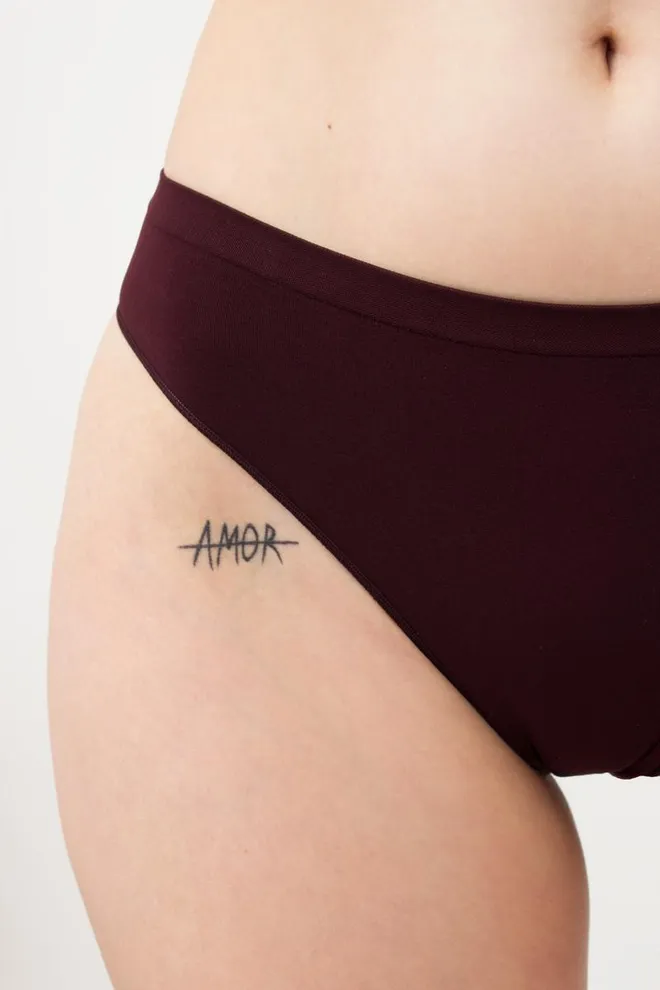 Жіночі безшовні труси бразиліана Brasilian briefs color Giulia (marsala)