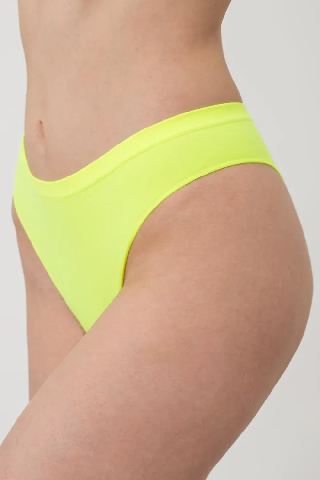 Жіночі безшовні труси бразиліана Brasilian briefs color Giulia (yellow neon)