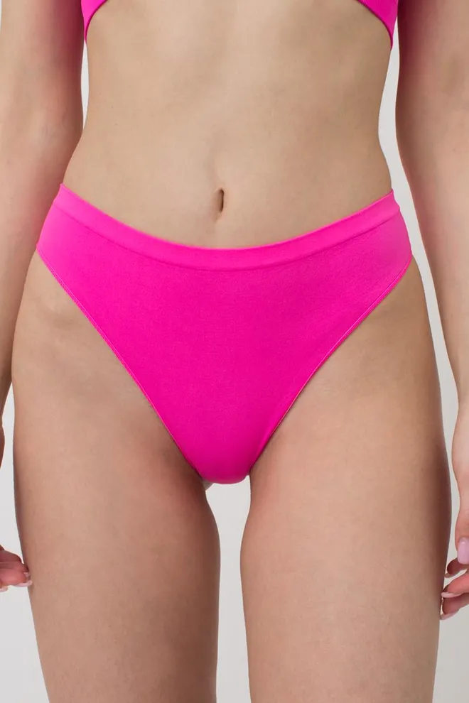 Жіночі безшовні труси бразиліана Brasilian briefs color Giulia (pink neon)