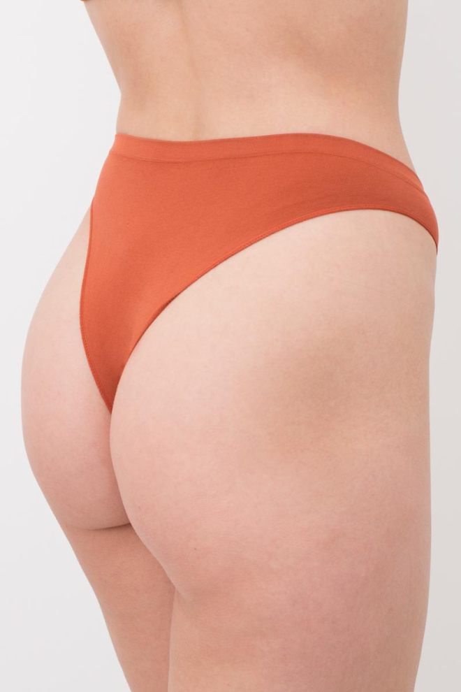 Женские бесшовные трусы бразилиана Brasilian briefs color Giulia (burnt sienna), оранжевый