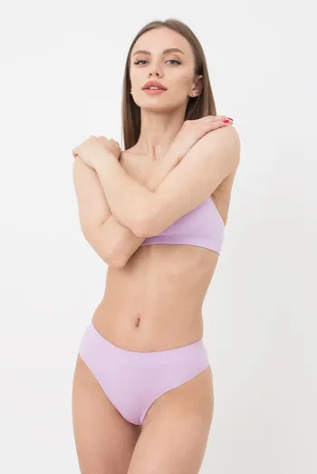 Безшовні трусики бразиліана в рубчик Brasilian Briefs Rib Giulia (orchid bloom), фіолетовий