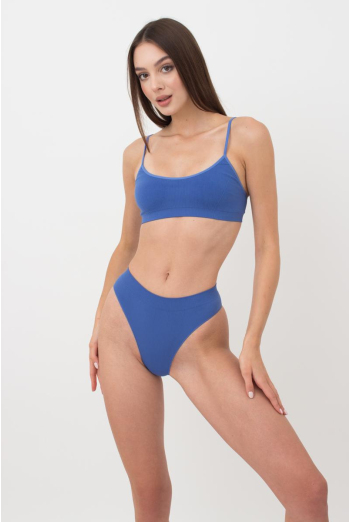 Безшовні трусики бразиліана в рубчик Brasilian Briefs Rib Giulia (skydiver)
