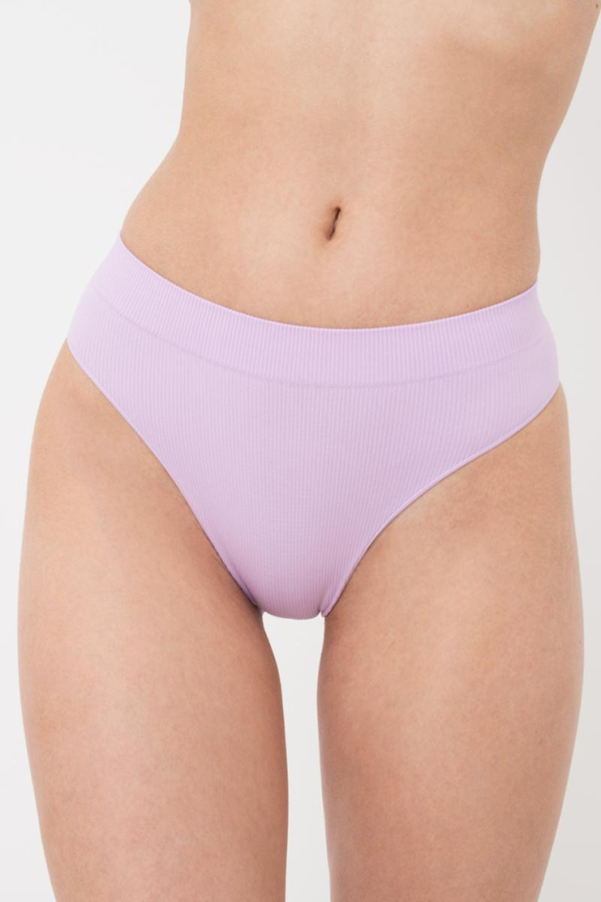 Безшовні трусики бразиліана в рубчик Brasilian Briefs Rib Giulia (orchid bloom), фіолетовий