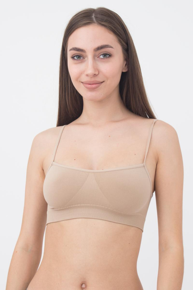 Безшовний топ на тонких бретелях Brassiere Giulia (naturale)