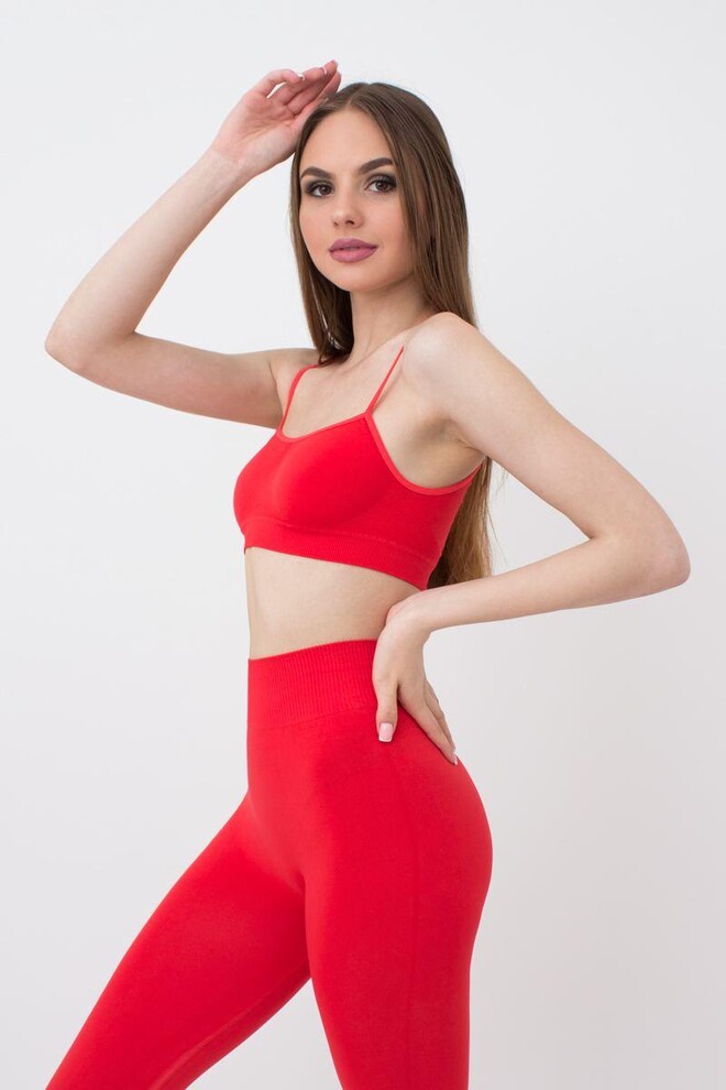 Безшовний топ на тонких бретелях Brassiere Giulia (poinciana)