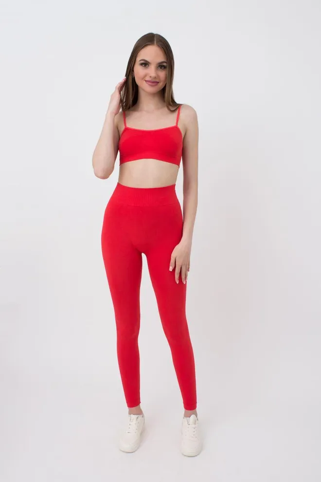 Бесшовный топ на тонких бретелях Brassiere Giulia (poinciana)