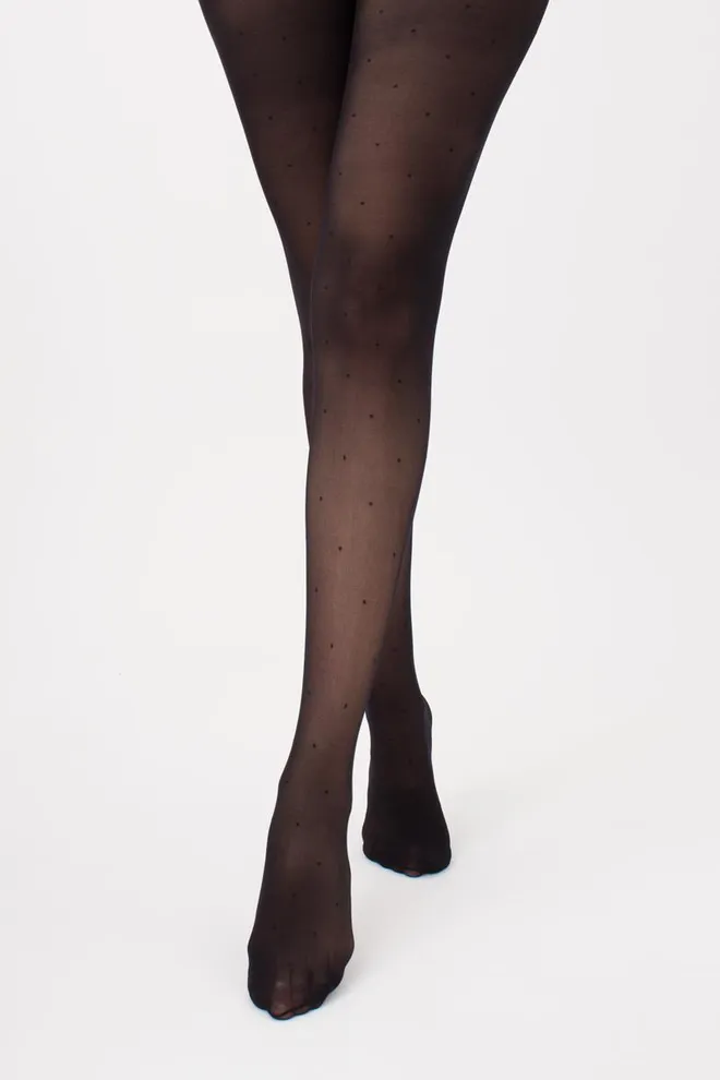 Колготки в горох Brenda 40 den model 1 Giulia (nero), чорний