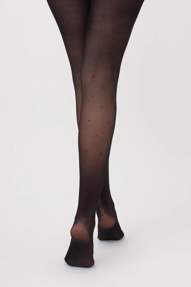 Колготки в горох Brenda 40 den model 1 Giulia (nero), чорний