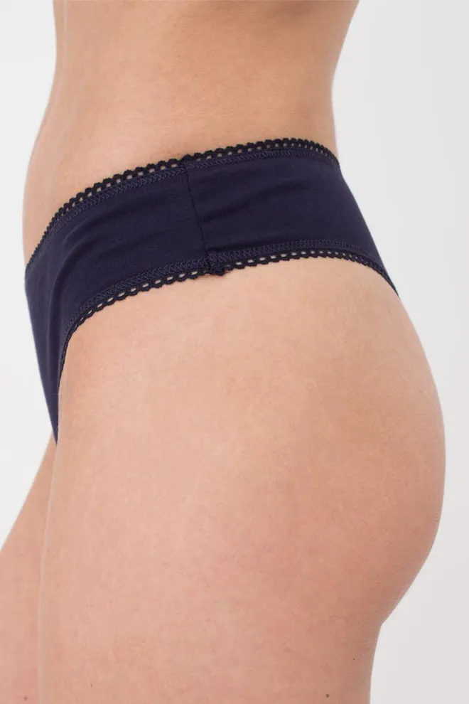 Жіночі бавовняні трусики стрінг Basic 2102/60 Giulia   (navy)