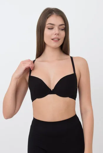 Бюстгальтер з формованою чашкою Basic cotton 1106/60 Giulia (black) Бюстгальтер з формованою чашкою Basic cotton 1106/60 Giulia (black)