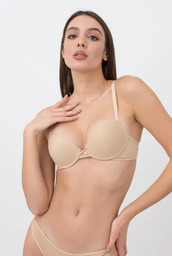 Бюстгальтер з формованою чашкою Basic cotton 1106/60 Giulia (beige) Бюстгальтер з формованою чашкою Basic cotton 1106/60 Giulia (beige)