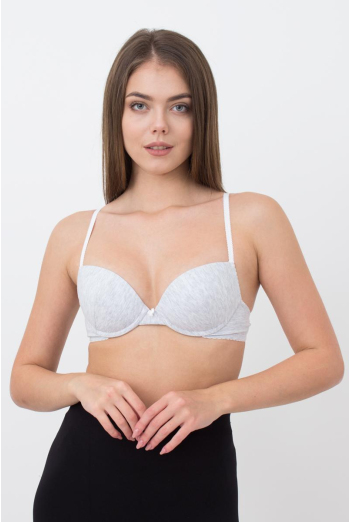 Бюстгальтер з формованою чашкою Basic cotton 1106/60 Giulia (grey melange)