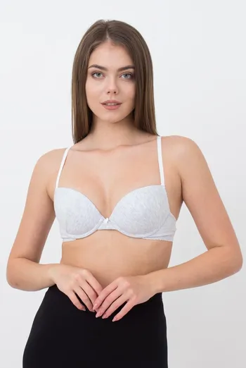 Бюстгальтер з формованою чашкою Basic cotton 1106/60 Giulia (grey melange) Бюстгальтер з формованою чашкою Basic cotton 1106/60 Giulia (grey melange)