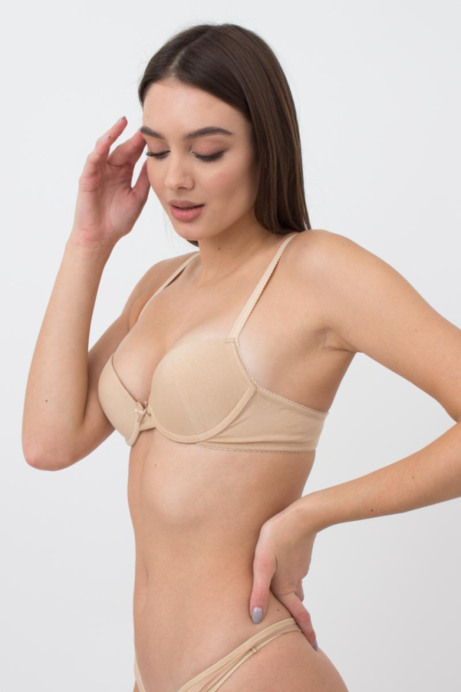Бюстгальтер з формованою чашкою Basic cotton 1106/60 Giulia (beige)