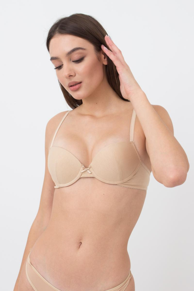 Бюстгальтер з формованою чашкою Basic cotton 1106/60 Giulia (beige)