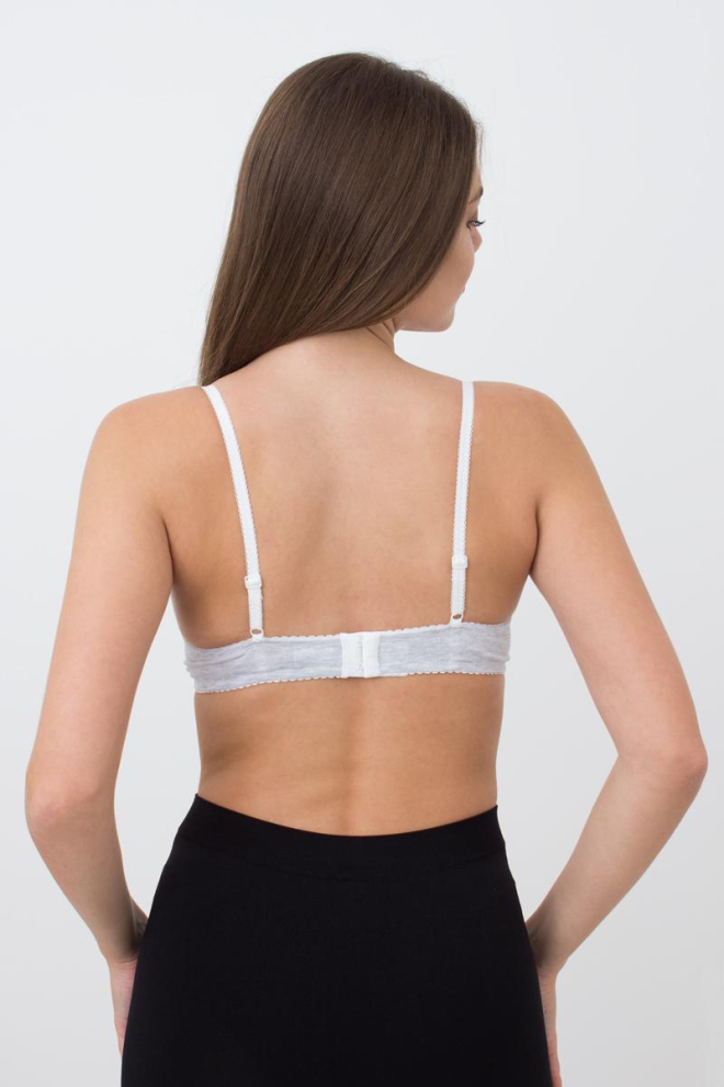 Бюстгальтер з формованою чашкою Basic cotton 1106/60 Giulia (grey melange)