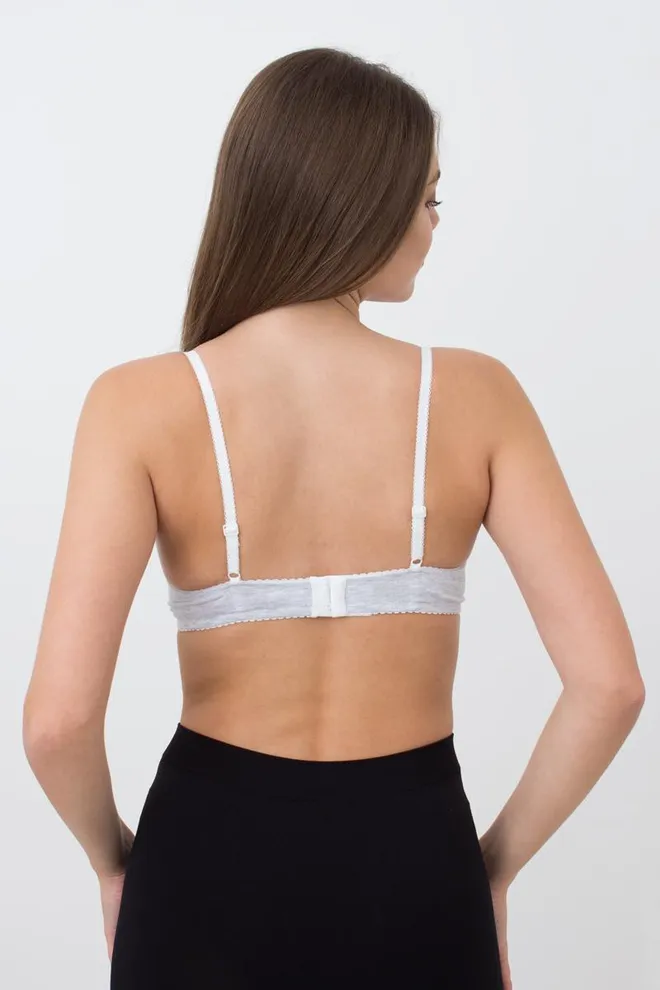 Бюстгальтер с формованной чашкой Basic cotton 1106/60 Giulia (grey melange)