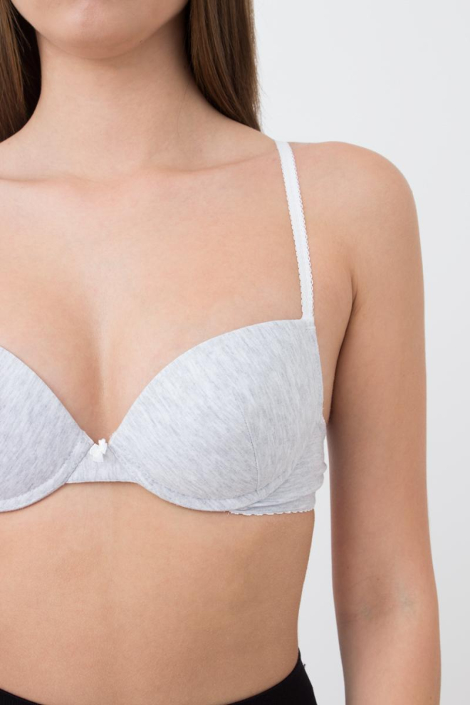 Бюстгальтер з формованою чашкою Basic cotton 1106/60 Giulia (grey melange)