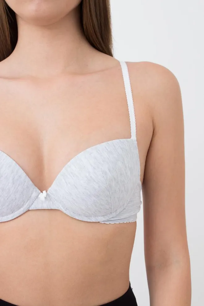 Бюстгальтер с формованной чашкой Basic cotton 1106/60 Giulia (grey melange)