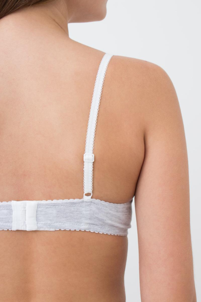 Бюстгальтер з формованою чашкою Basic cotton 1106/60 Giulia (grey melange)