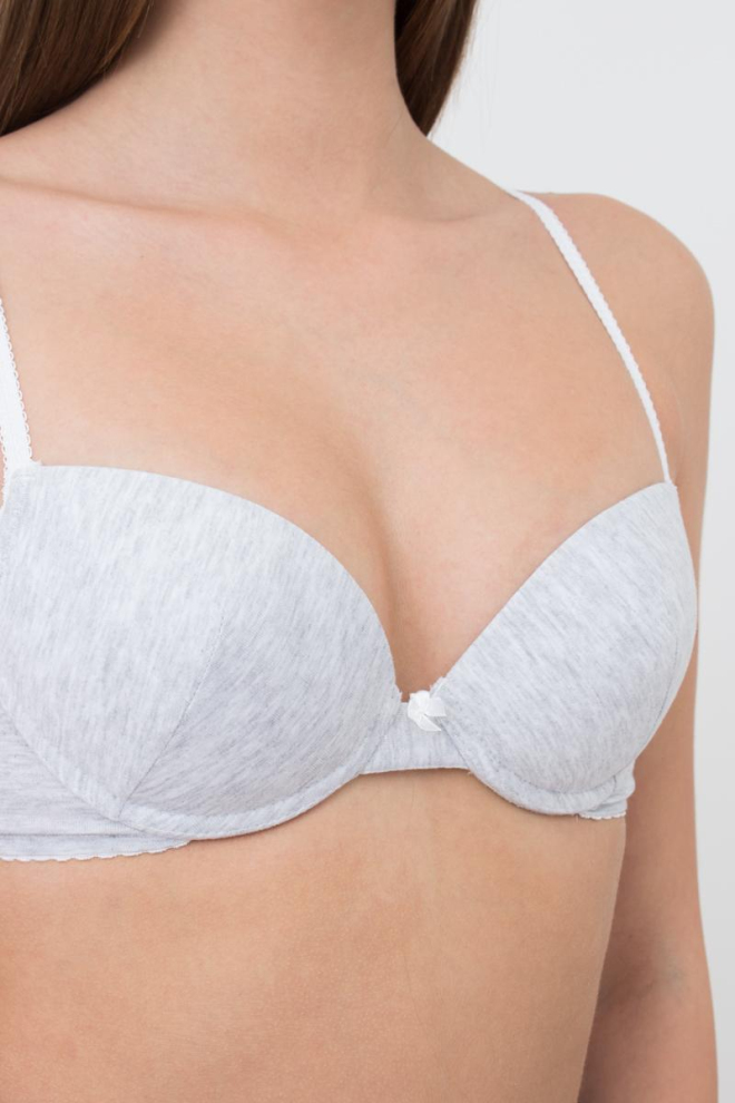 Бюстгальтер з формованою чашкою Basic cotton 1106/60 Giulia (grey melange)