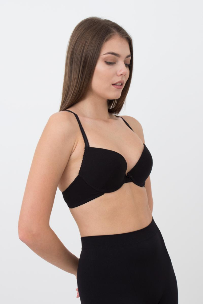 Бюстгальтер з формованою чашкою Basic cotton 1106/60 Giulia (black)