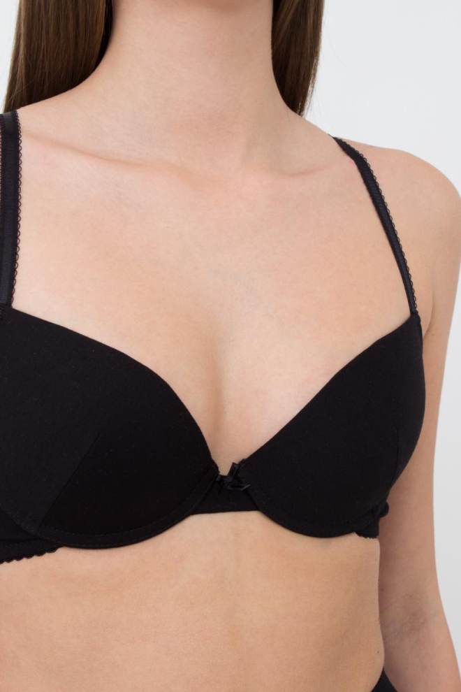 Бюстгальтер з формованою чашкою Basic cotton 1106/60 Giulia (black)