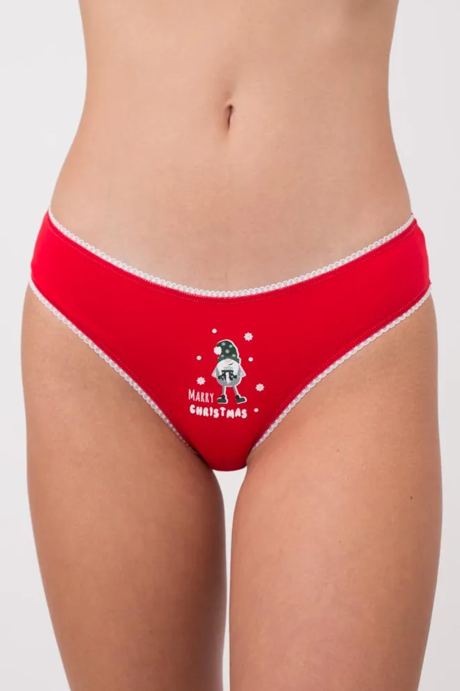 Женские трусы слипы Basic print 2301/60 Giulia (red/gnome)