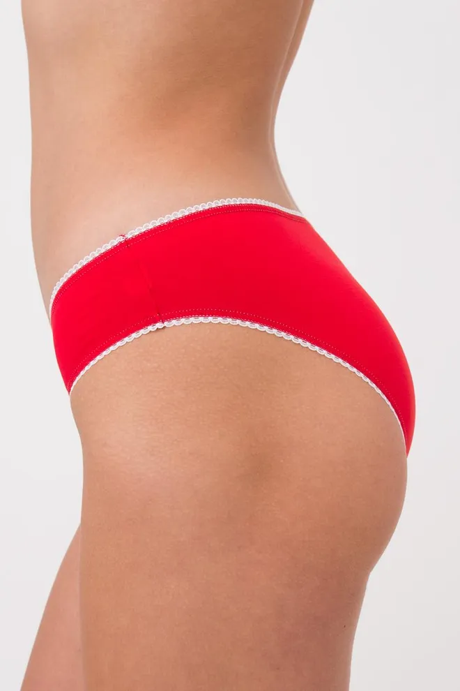 Женские трусы слипы Basic print 2301/60 Giulia (red/gnome)