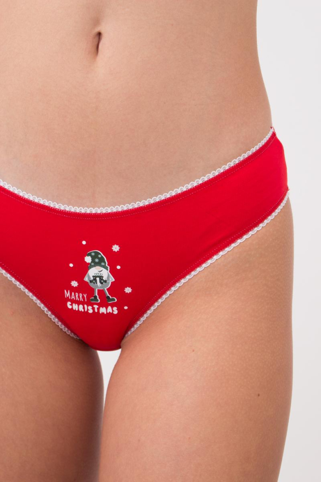 Жіночі труси сліпи Basic print 2301/60 Giulia (red/gnome)